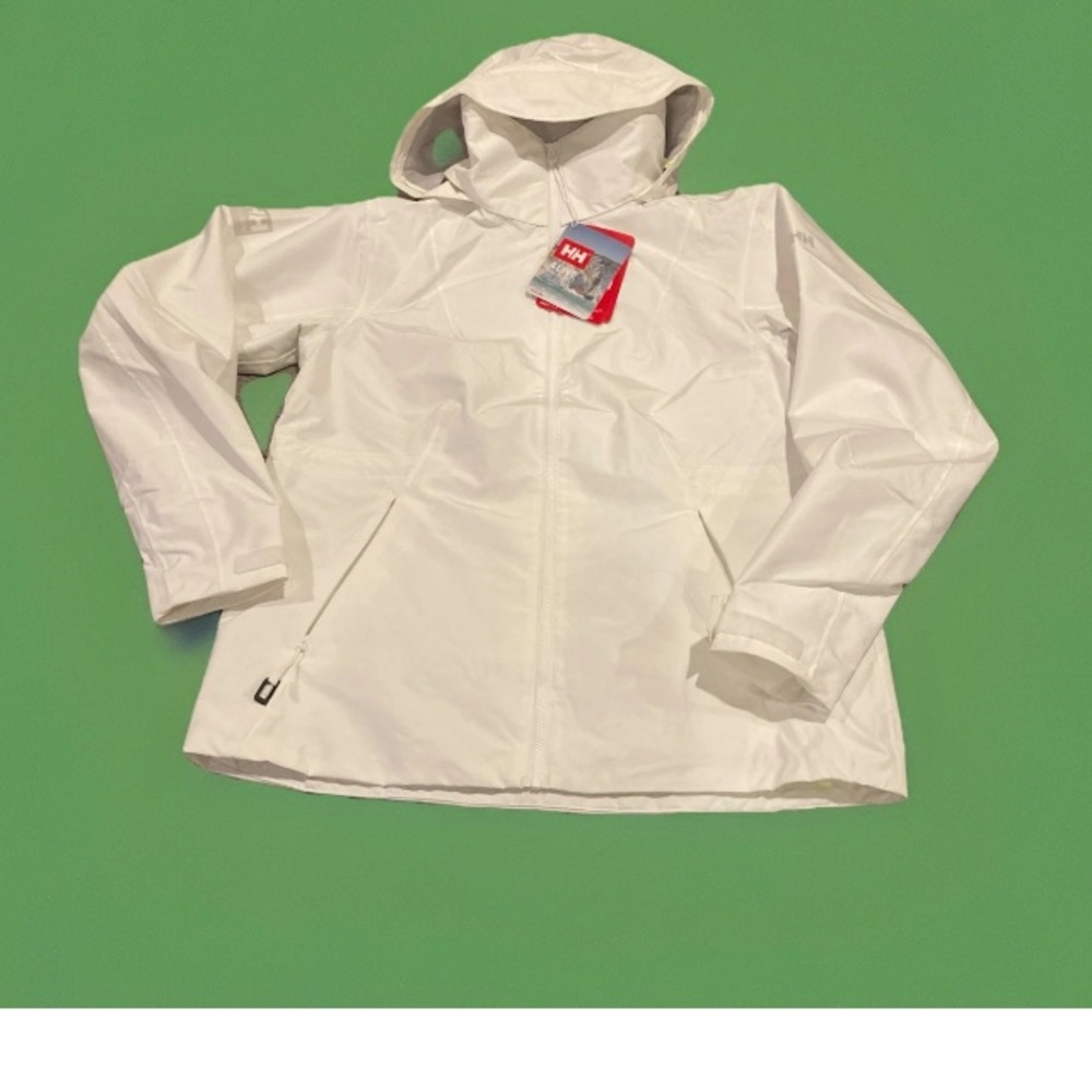 NWT Helly Hansen Size Large White Raincoat